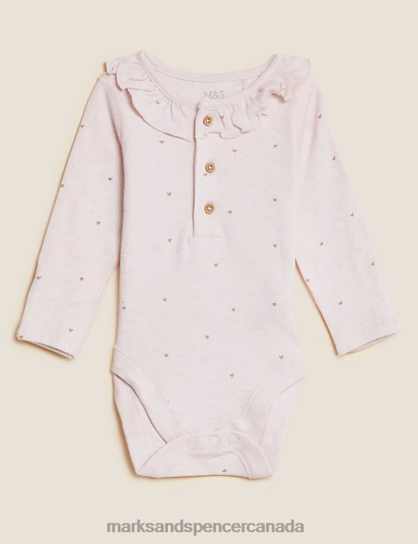 Marks and Spencer sale - Kids Pink Mix Clothing Marks & Spencer 3pk Pure Cotton Bodysuits 20VTD7601