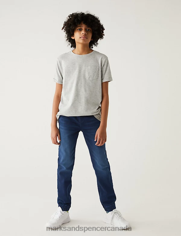 Kids Dark Denim Clothing Marks & Spencer Denim Jogger Jeans 20VTD8825 - Marks and Spencer Canada locations