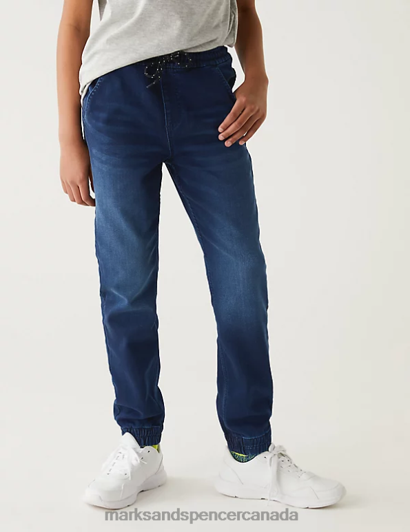 Kids Dark Denim Clothing Marks & Spencer Denim Jogger Jeans 20VTD8825 - Marks and Spencer Canada locations