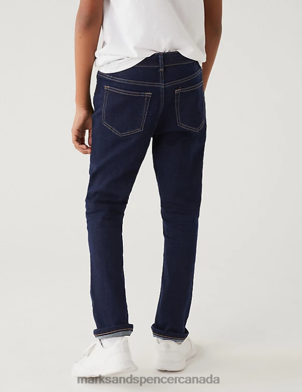 Marks and Spencer near me - Kids Indigo Clothing Marks & Spencer The Jones Straight Fit Cotton with Stretch Jeans 20VTD8449