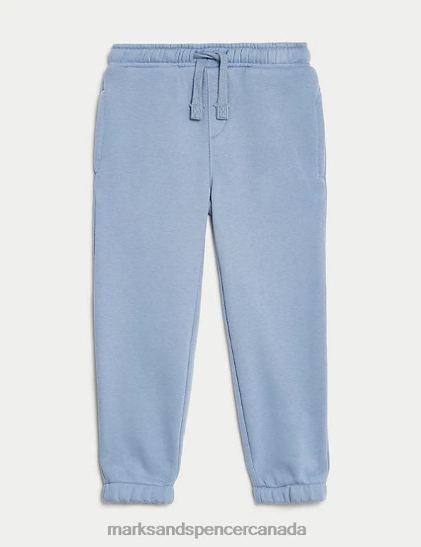 Kids Medium Blue Clothing Marks & Spencer Cotton Rich Joggers 20VTD8347 - Marks and Spencer outlet