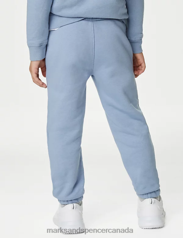 Kids Medium Blue Clothing Marks & Spencer Cotton Rich Joggers 20VTD8347 - Marks and Spencer outlet