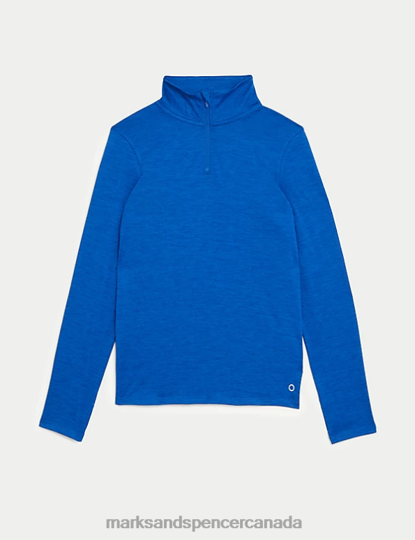 Marks and Spencer sale - Kids Cobalt School Uniform Marks & Spencer Half Zip Sports Top 20VTD8327