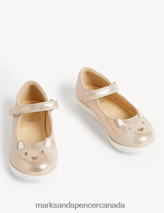 Footwear 20VTD9476 Rose Kids Marks & Spencer Riptape Animal Mary Jane Shoes - Marks and Spencer online