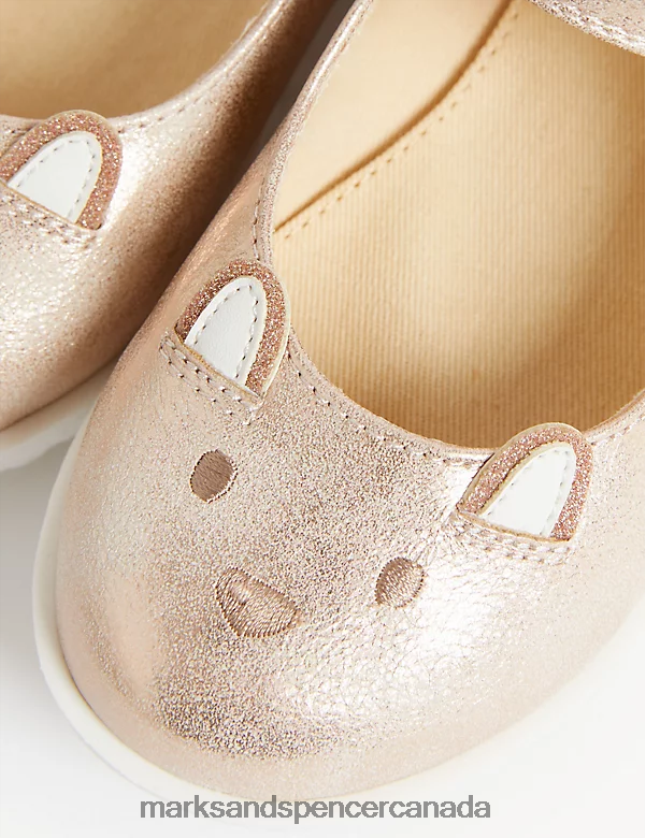 Footwear 20VTD9476 Rose Kids Marks & Spencer Riptape Animal Mary Jane Shoes - Marks and Spencer online