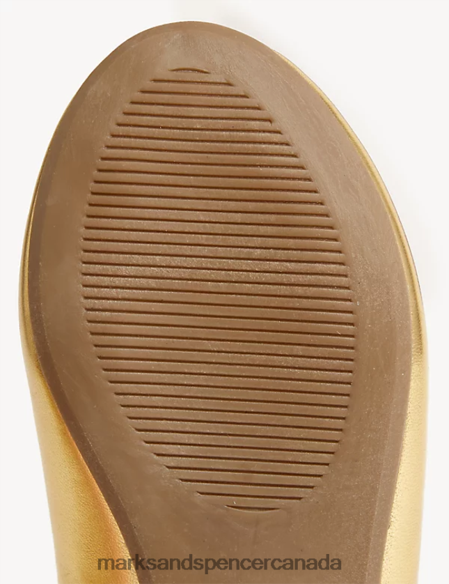 Footwear 20VTD9688 Gold Kids Marks & Spencer Metallic Riptape Mary Jane Shoes - Marks and Spencer outlet