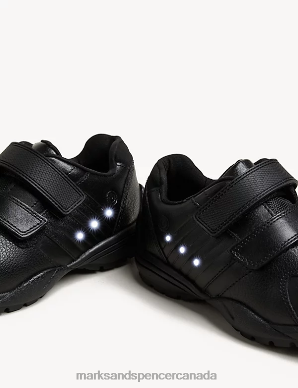 Kids Black Footwear Marks & Spencer Freshfeet Light-Up School Shoes 20VTD8540 - Marks and Spencer online