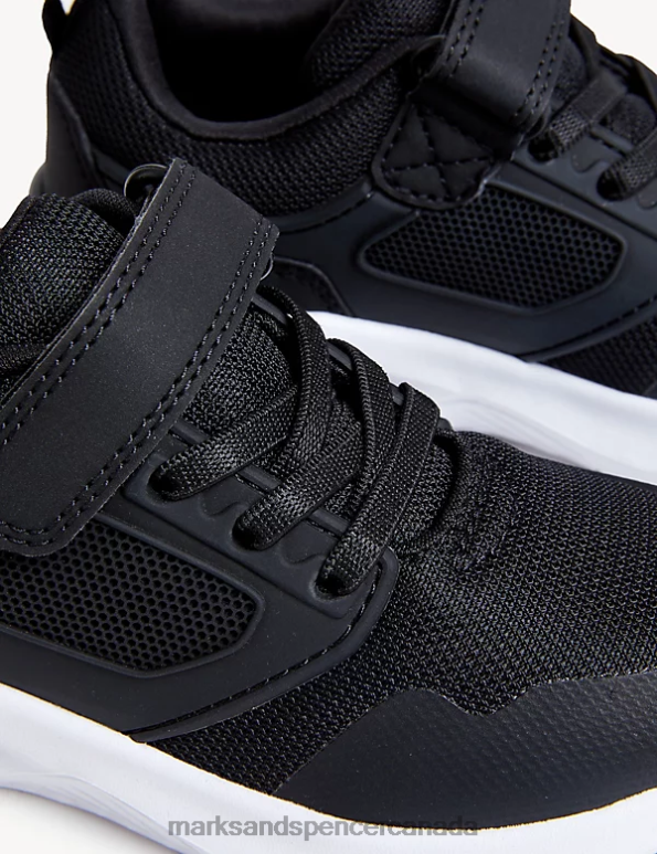 Kids Black Footwear Marks & Spencer Freshfeet Riptape Sport Trainers 20VTD8832 - Marks and Spencer online