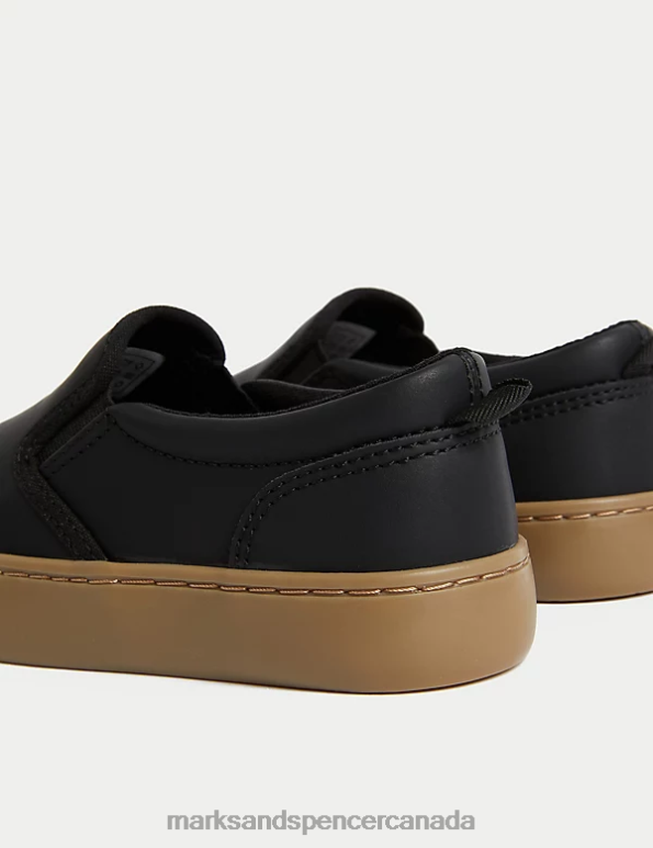 Kids Black Footwear Marks & Spencer Freshfeet Slip-on Shoes 20VTD8369 - Marks and Spencer Canada locations
