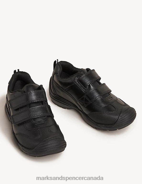 Marks and Spencer Canada - Kids Black Footwear Marks & Spencer Leather Freshfeet School Shoes 20VTD8664
