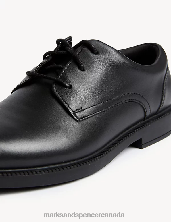 Kids Black Footwear Marks & Spencer Leather Lace School Shoes 20VTD8507 - Marks and Spencer online