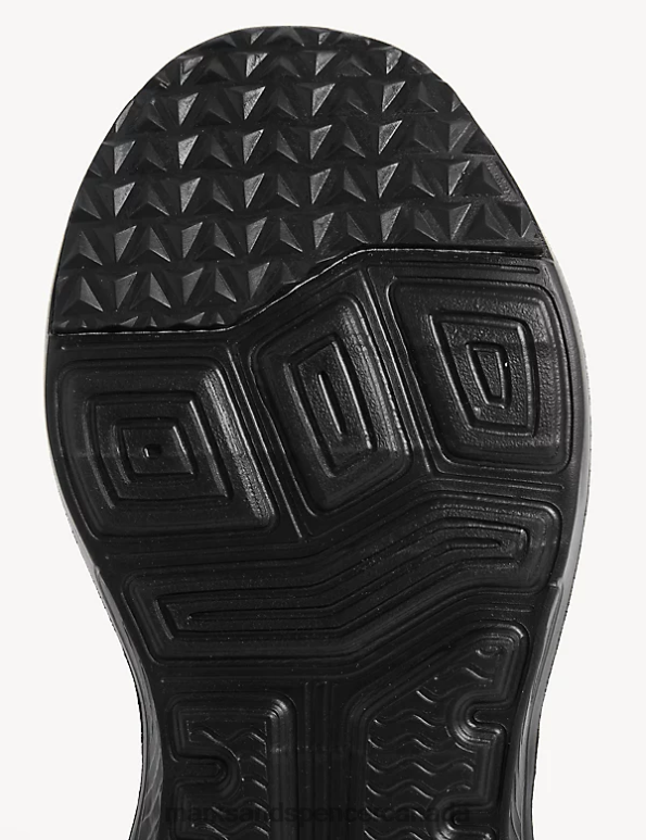 Marks and Spencer Canada - Kids Black Footwear Marks & Spencer Leather Lace up School Trainer 20VTD8515