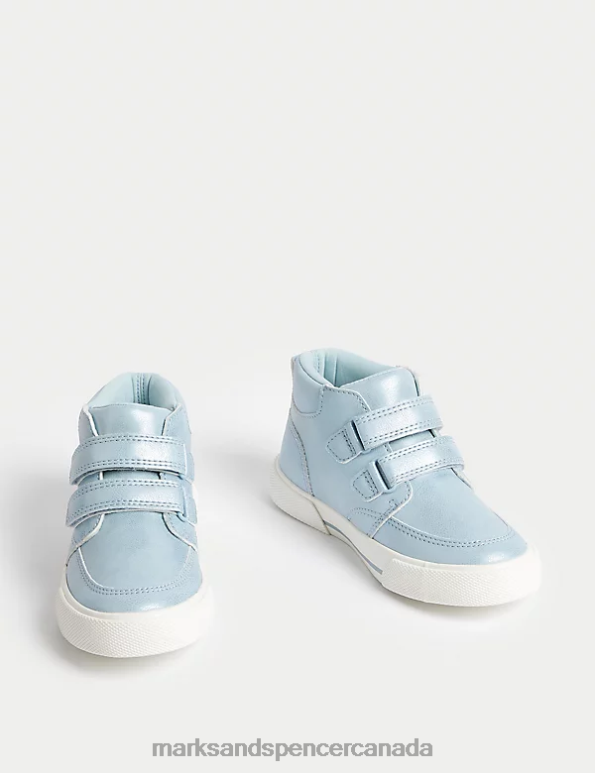 Marks and Spencer sale - Kids Blue Footwear Marks & Spencer Freshfeet Riptape High Tops 20VTD8408
