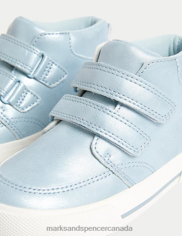 Marks and Spencer sale - Kids Blue Footwear Marks & Spencer Freshfeet Riptape High Tops 20VTD8408