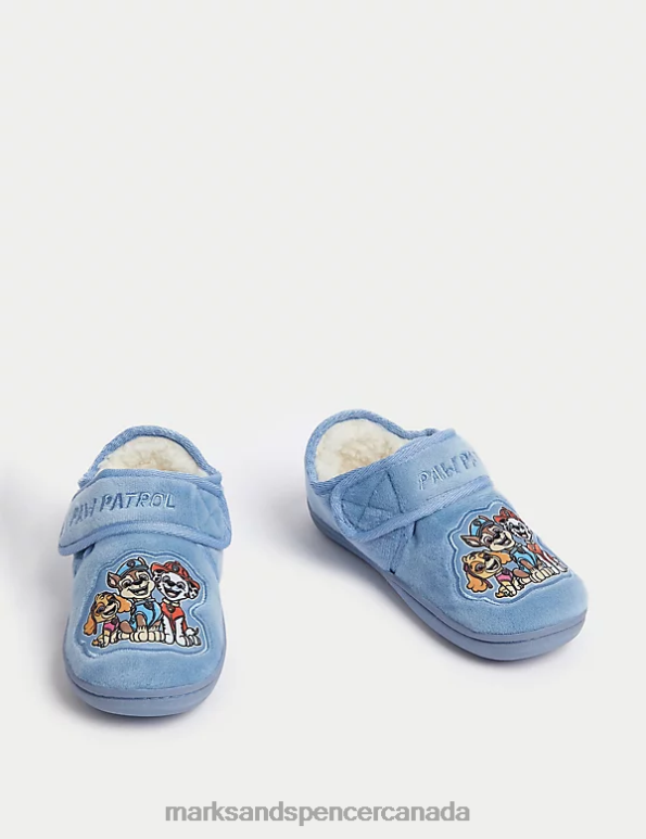 Marks and Spencer sale - Kids Blue Footwear Marks & Spencer PAW Patrol Riptape Slippers 20VTD8295