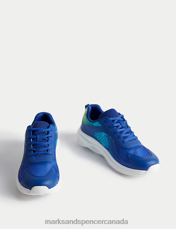 Marks and Spencer sale - Kids Blue Mix Footwear Marks & Spencer Freshfeet Sport Trainers 20VTD7892