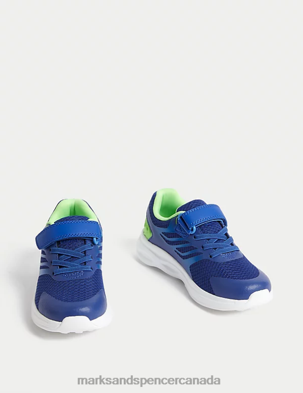 Kids Blue Mix Footwear Marks & Spencer Riptape Sport Trainers 20VTD8079 - Marks and Spencer outlet