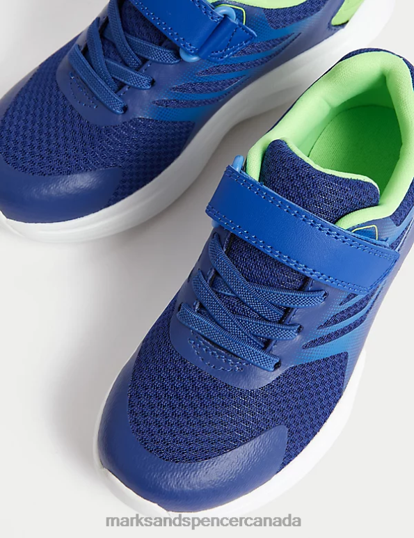Kids Blue Mix Footwear Marks & Spencer Riptape Sport Trainers 20VTD8079 - Marks and Spencer outlet