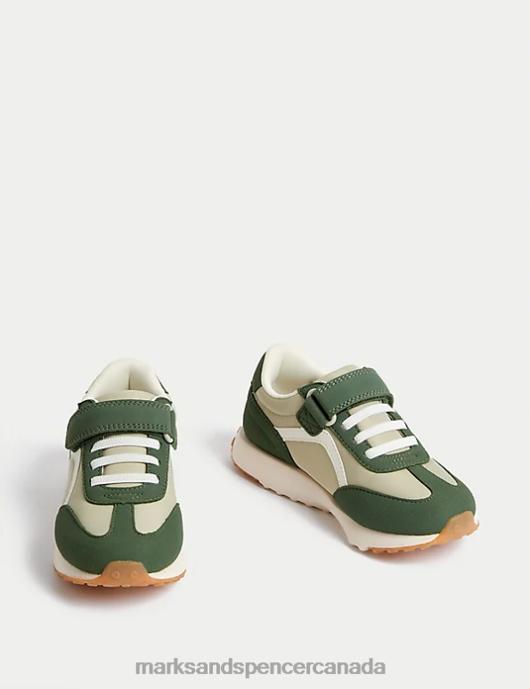Kids Green Footwear Marks & Spencer Mini Me Riptape Trainers 20VTD8179 - Marks and Spencer online
