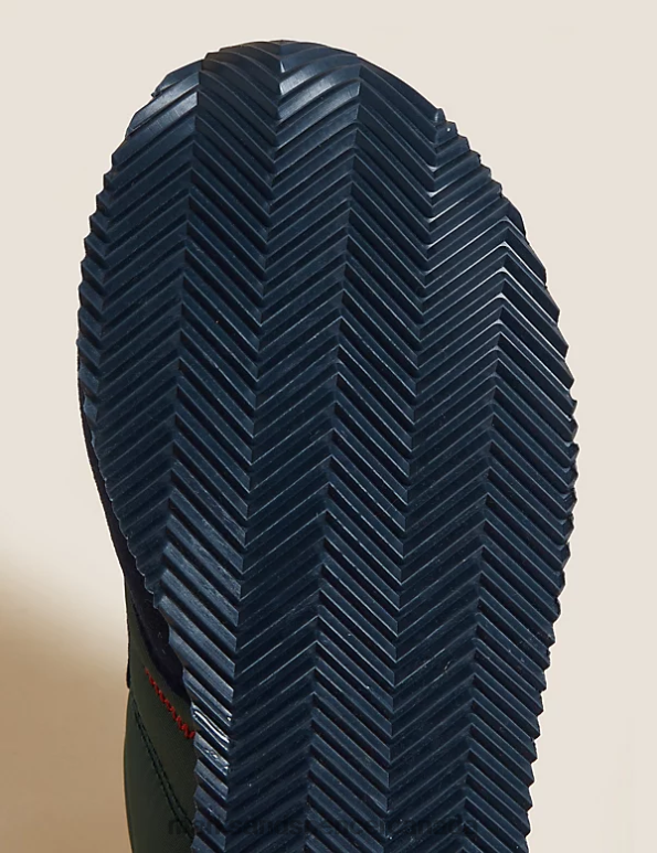 Marks and Spencer Canada - Kids Green Mix Footwear Marks & Spencer Freshfeet Riptape Trainers 20VTD8627