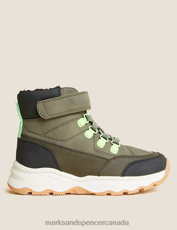Marks and Spencer near me - Kids Khaki Footwear Marks & Spencer Freshfeet Hiker Boots 20VTD8590