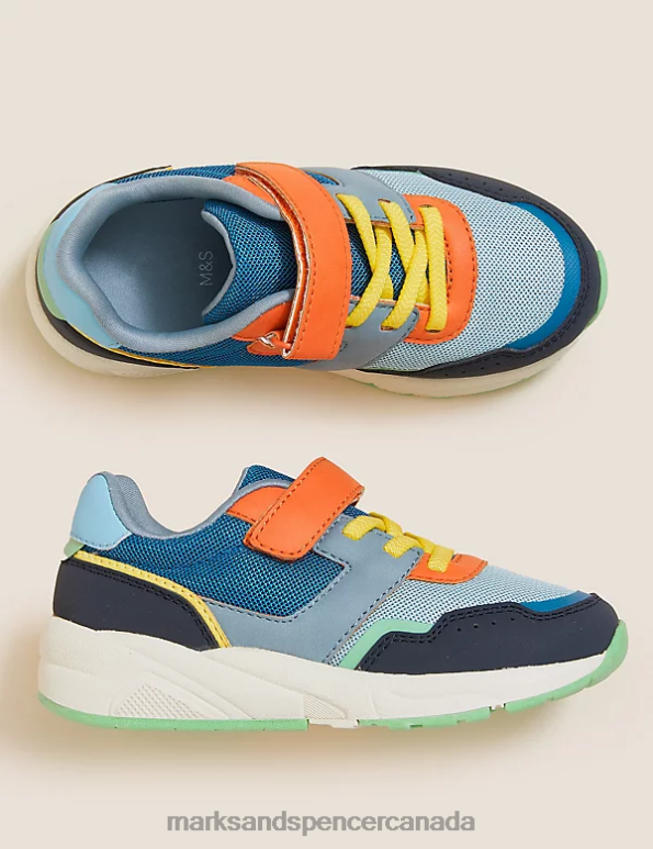 Marks and Spencer near me - Kids Multi Footwear Marks & Spencer Freshfeet Colour Block Trainers 20VTD8743