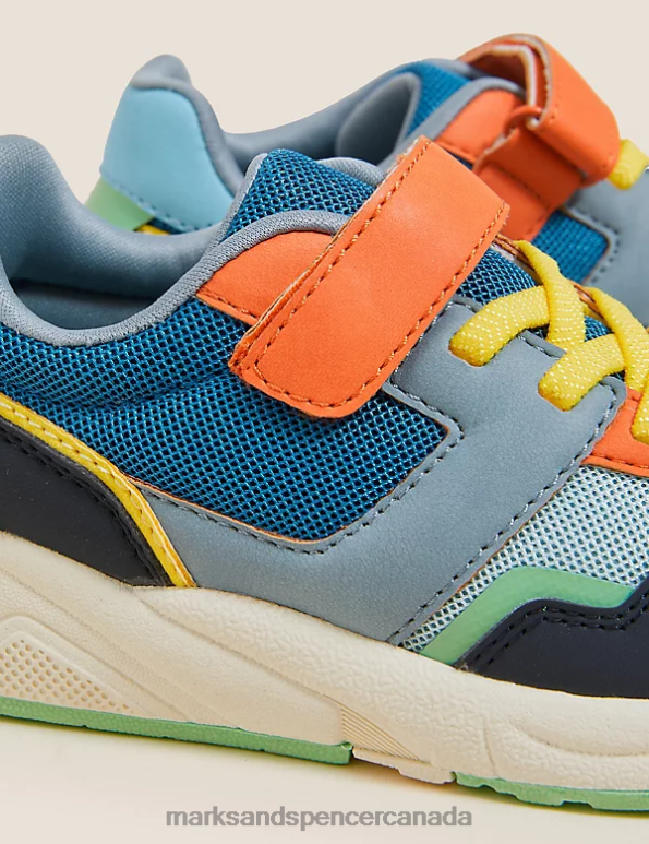 Marks and Spencer near me - Kids Multi Footwear Marks & Spencer Freshfeet Colour Block Trainers 20VTD8743