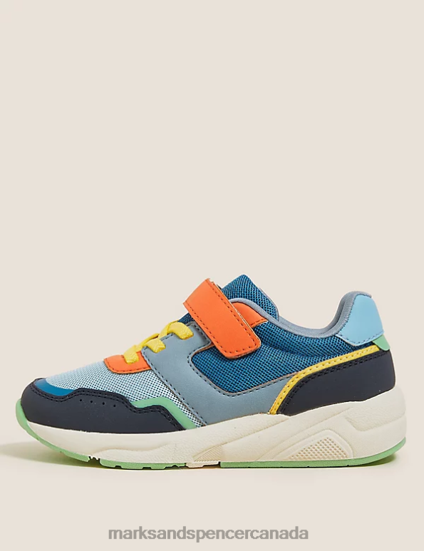 Marks and Spencer near me - Kids Multi Footwear Marks & Spencer Freshfeet Colour Block Trainers 20VTD8743