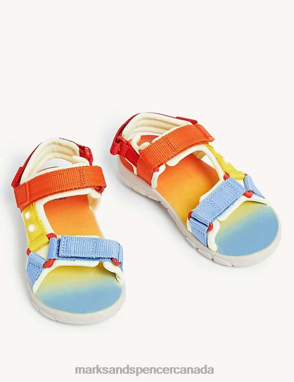 Marks and Spencer Canada - Kids Multi Footwear Marks & Spencer Riptape Light Up Trekkers 20VTD8402