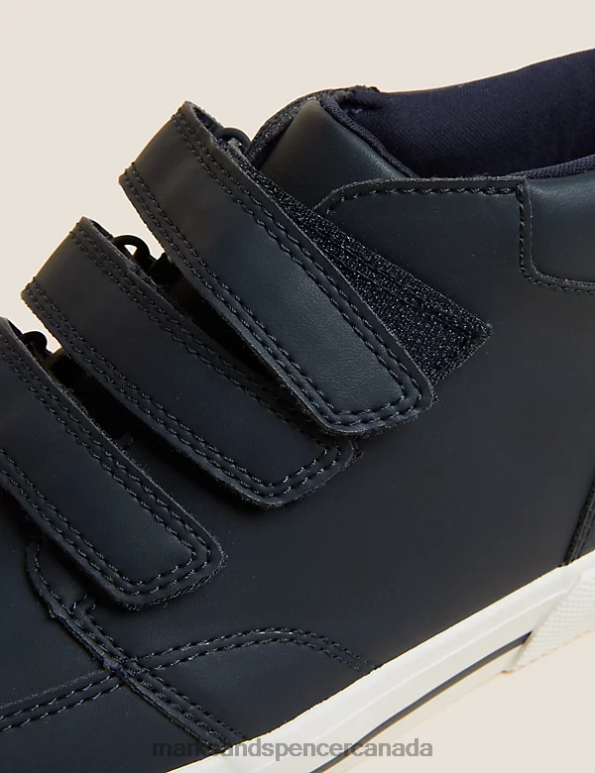 Marks and Spencer near me - Kids Navy Footwear Marks & Spencer Freshfeet Riptape High Tops 20VTD8521
