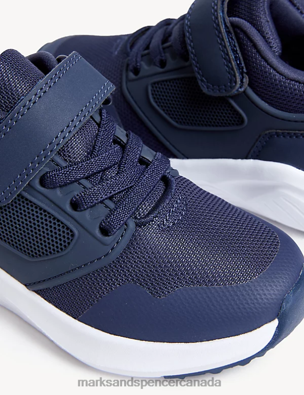 Marks and Spencer near me - Kids Navy Footwear Marks & Spencer Freshfeet Riptape Sport Trainers 20VTD8561