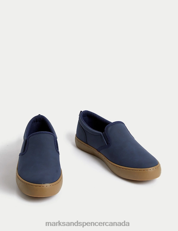 Kids Navy Footwear Marks & Spencer Freshfeet Slip-on Shoes 20VTD7895 - Marks and Spencer online