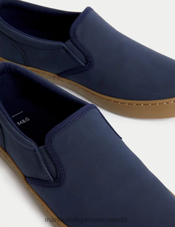 Kids Navy Footwear Marks & Spencer Freshfeet Slip-on Shoes 20VTD7895 - Marks and Spencer online