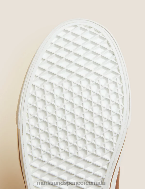 Kids Tan Footwear Marks & Spencer Freshfeet Riptape High Tops 20VTD8241 - Marks and Spencer Canada locations