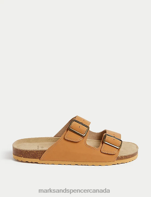 Marks and Spencer Canada - Kids Tan Footwear Marks & Spencer Slip on Footbed Sandal 20VTD8933