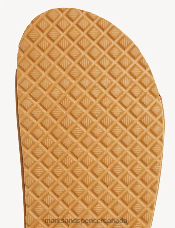 Marks and Spencer Canada - Kids Tan Footwear Marks & Spencer Slip on Footbed Sandal 20VTD8933