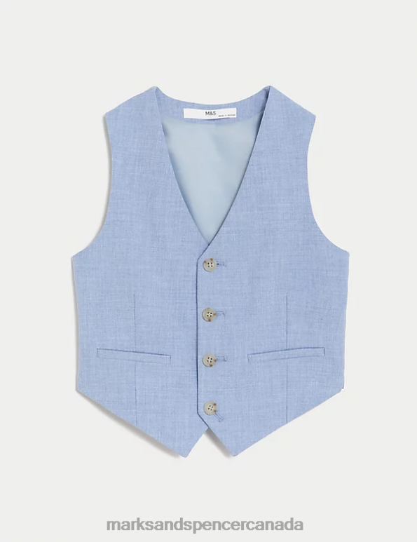 Kids Blue Clothing Marks & Spencer Mini Me Suit Waistcoat 20VTD7916 - Marks and Spencer Canada locations