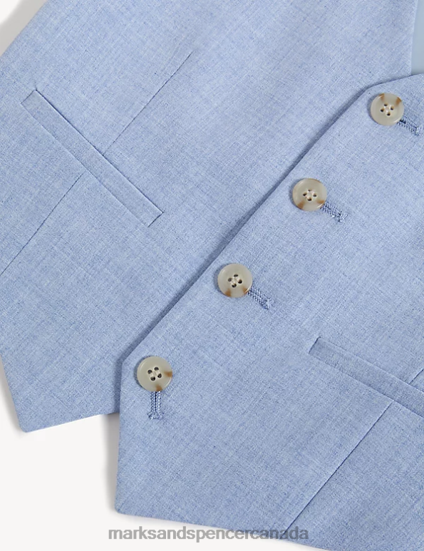 Kids Blue Clothing Marks & Spencer Mini Me Suit Waistcoat 20VTD7916 - Marks and Spencer Canada locations