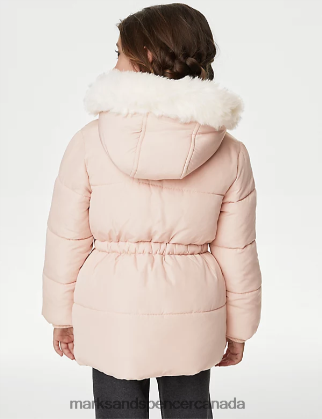 Clothing 20VTD9280 Pink Kids Marks & Spencer Stormwear Hooded Parka Coat - Marks and Spencer outlet