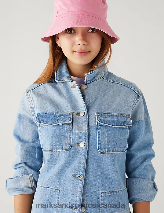 Marks and Spencer near me - Clothing 20VTD9322 Denim Kids Marks & Spencer Patchwork Jacket