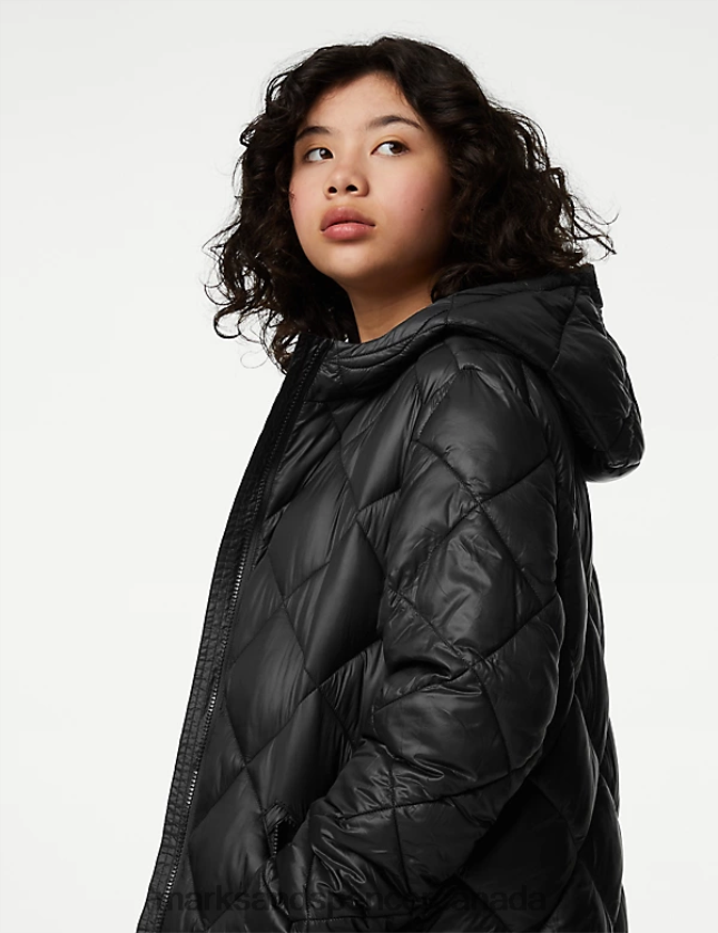 Marks and Spencer sale - Clothing 20VTD9335 Black Kids Marks & Spencer Stormwear Quilted Padded Coat