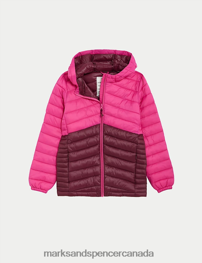 Marks and Spencer Canada - Clothing 20VTD9450 Pink Mix Kids Marks & Spencer Stormwear Lightweight Padded Coat