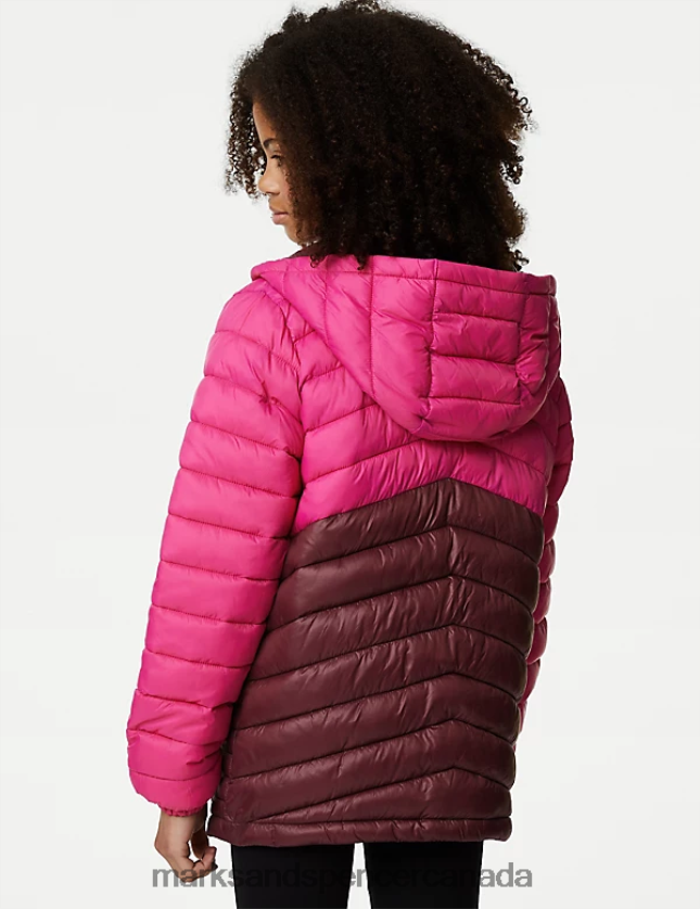 Marks and Spencer Canada - Clothing 20VTD9450 Pink Mix Kids Marks & Spencer Stormwear Lightweight Padded Coat
