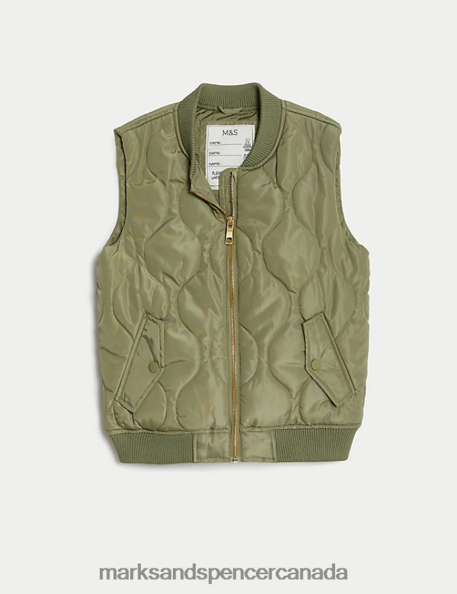 Marks and Spencer sale - Clothing 20VTD9499 Green Kids Marks & Spencer Stormwear Padded Gilet