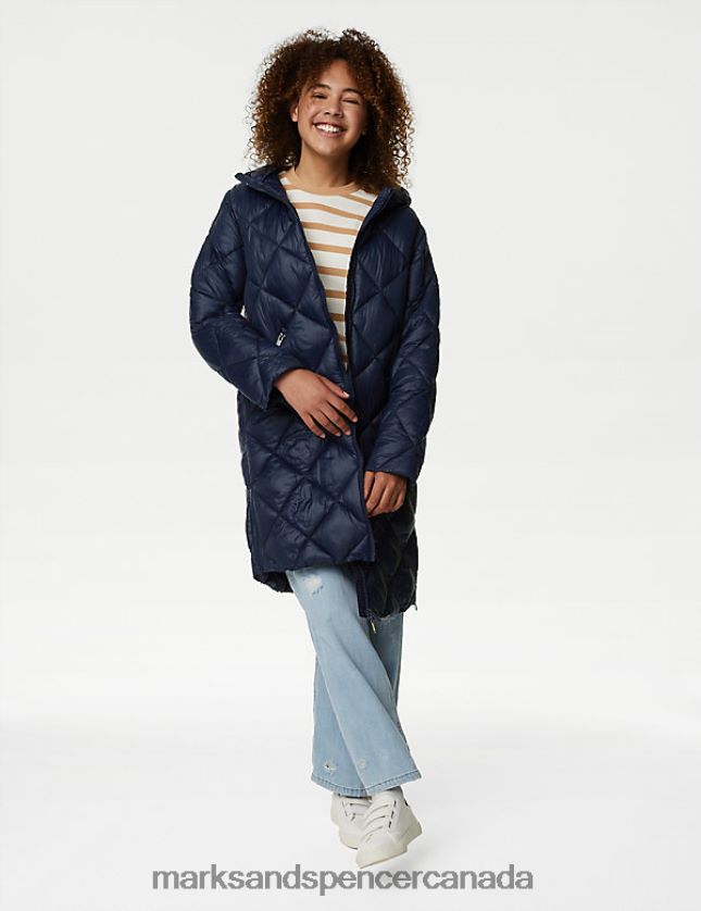 Marks and Spencer near me - Clothing 20VTD9596 Navy Kids Marks & Spencer Stormwear Quilted Padded Coat
