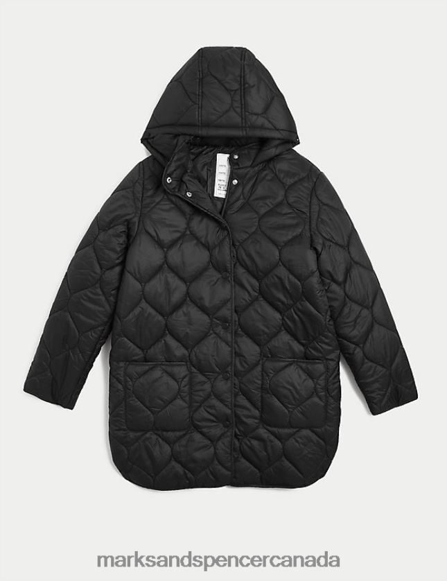 Clothing 20VTD9773 Black Kids Marks & Spencer Stormwear Quilted Padded Coat - Marks and Spencer outlet