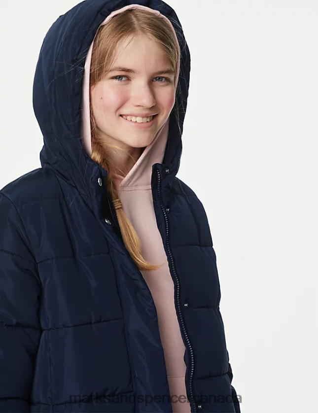 Marks and Spencer Canada - Clothing 20VTD9795 Navy Kids Marks & Spencer Stormwear Longline Padded Coat