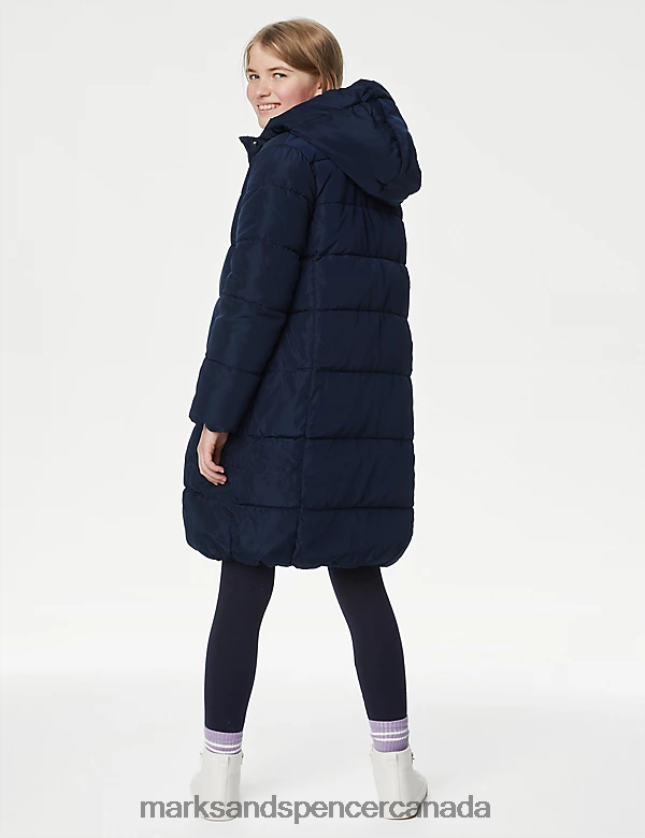 Marks and Spencer Canada - Clothing 20VTD9795 Navy Kids Marks & Spencer Stormwear Longline Padded Coat