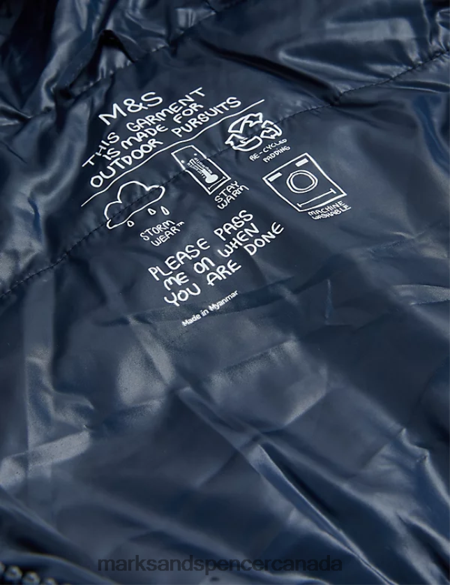 Marks and Spencer Canada - Clothing 20VTD9795 Navy Kids Marks & Spencer Stormwear Longline Padded Coat