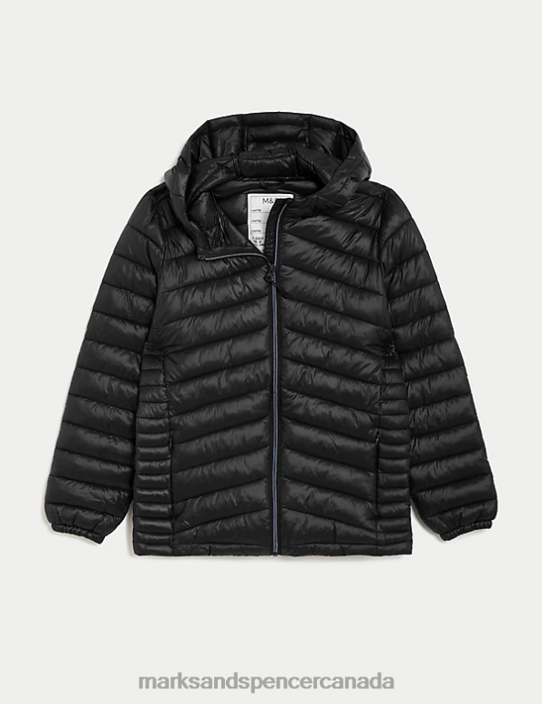Marks and Spencer near me - Kids Black Clothing Marks & Spencer Stormwear Lightweight Padded Coat 20VTD8858
